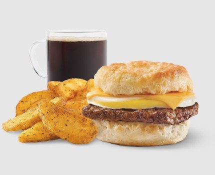 Wendys Sausage Egg & Cheese Biscuit Combo