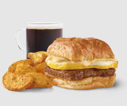 Wendys Sausage Egg & Swiss Croissant Combo