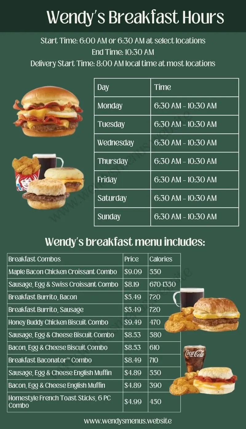 Wendy's Breakfast Hours