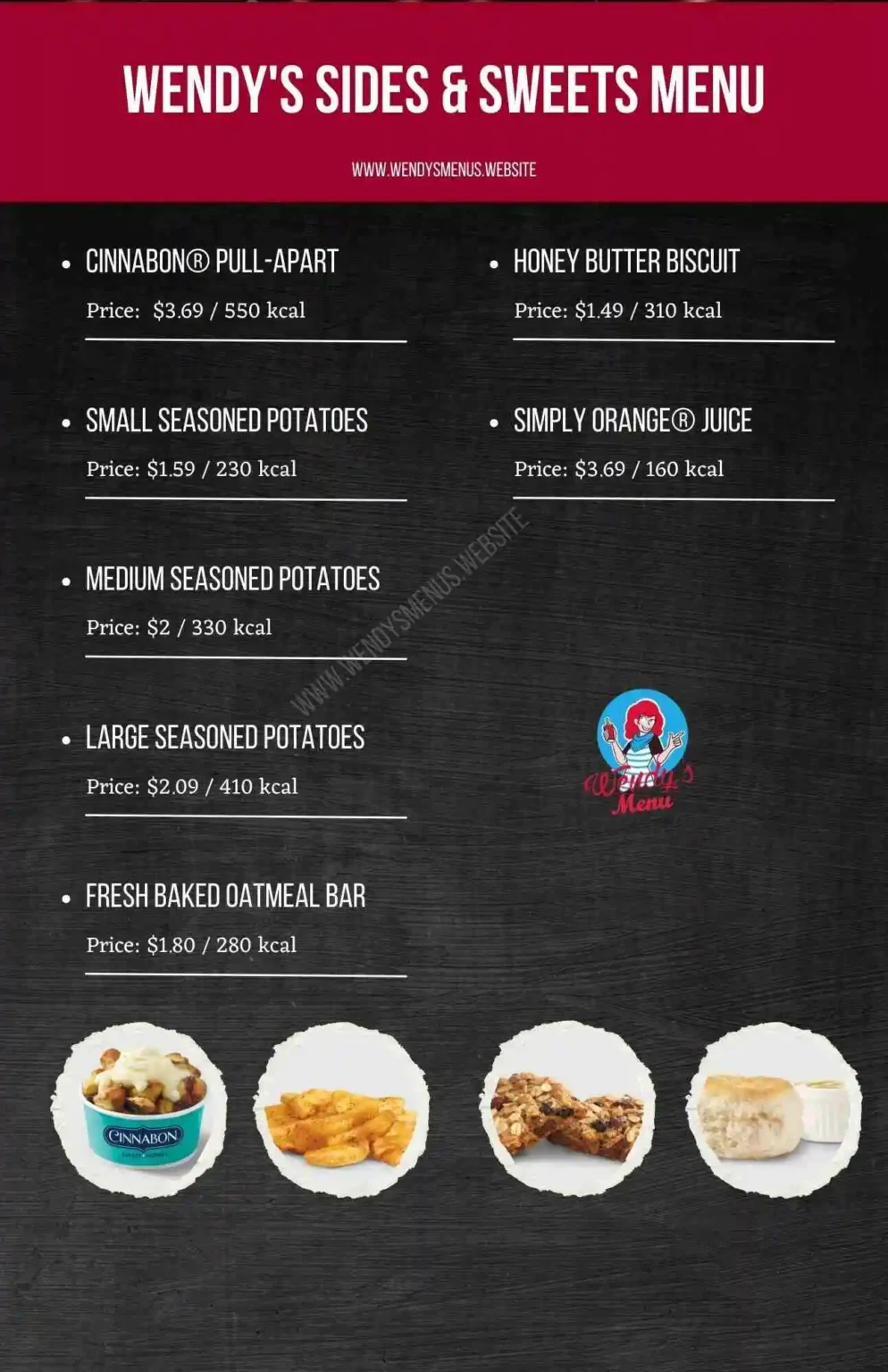 Wendy’s Sides and Sweets Menu